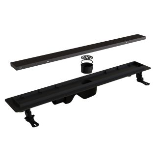 Душевой лоток RGW Drain Leo-31 60213160-04 60см под плитку чёрный